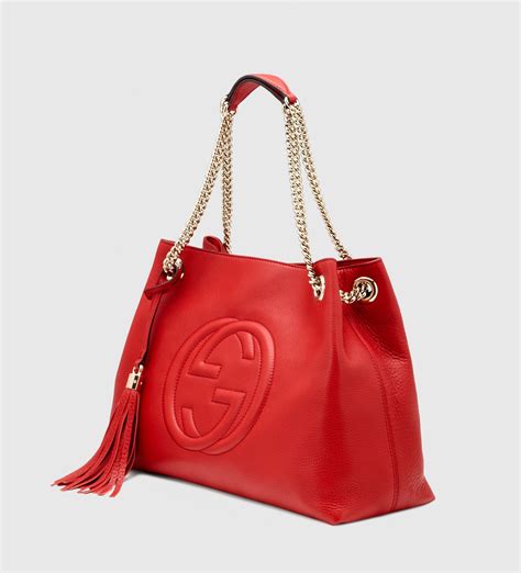 gucci soho shoulder bag red